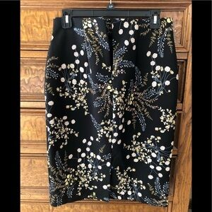 Philosophy Republic Clothing Apparel / black Floral Pencil Skirt/ size 4/